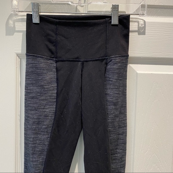 Lululemon Barre Pulse Pant Black Reversible Slub Denim Black size 2 W5976R - Picture 9 of 11